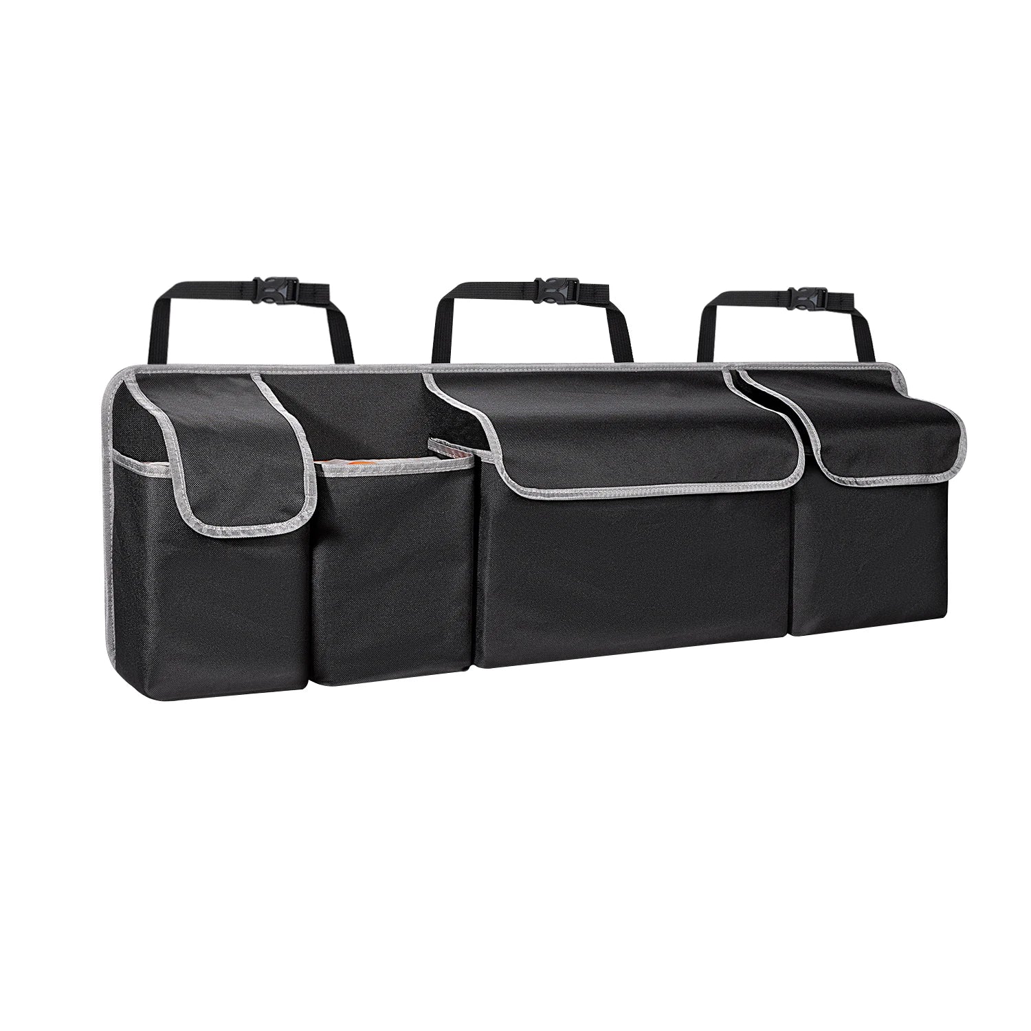 Car Trunk Organizer for SUV Backseat Hanging Organizer for SUV Truck MPV Upgrade Back Seat Storage Bags with 4 Pockets 39*14Inch