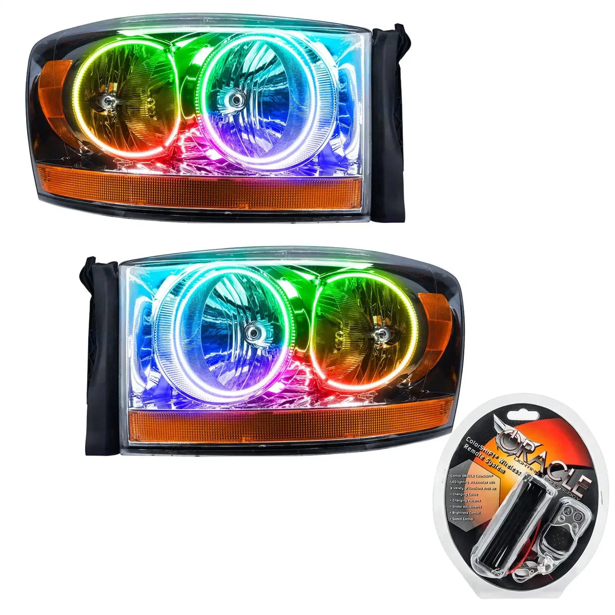 ORACLE Lighting 2006 Dodge Ram Pre-Assembled Halo Headlights - Chrome