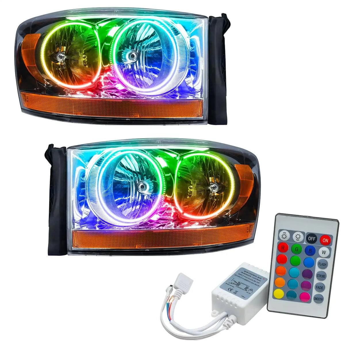 ORACLE Lighting 2006 Dodge Ram Pre-Assembled Halo Headlights - Chrome