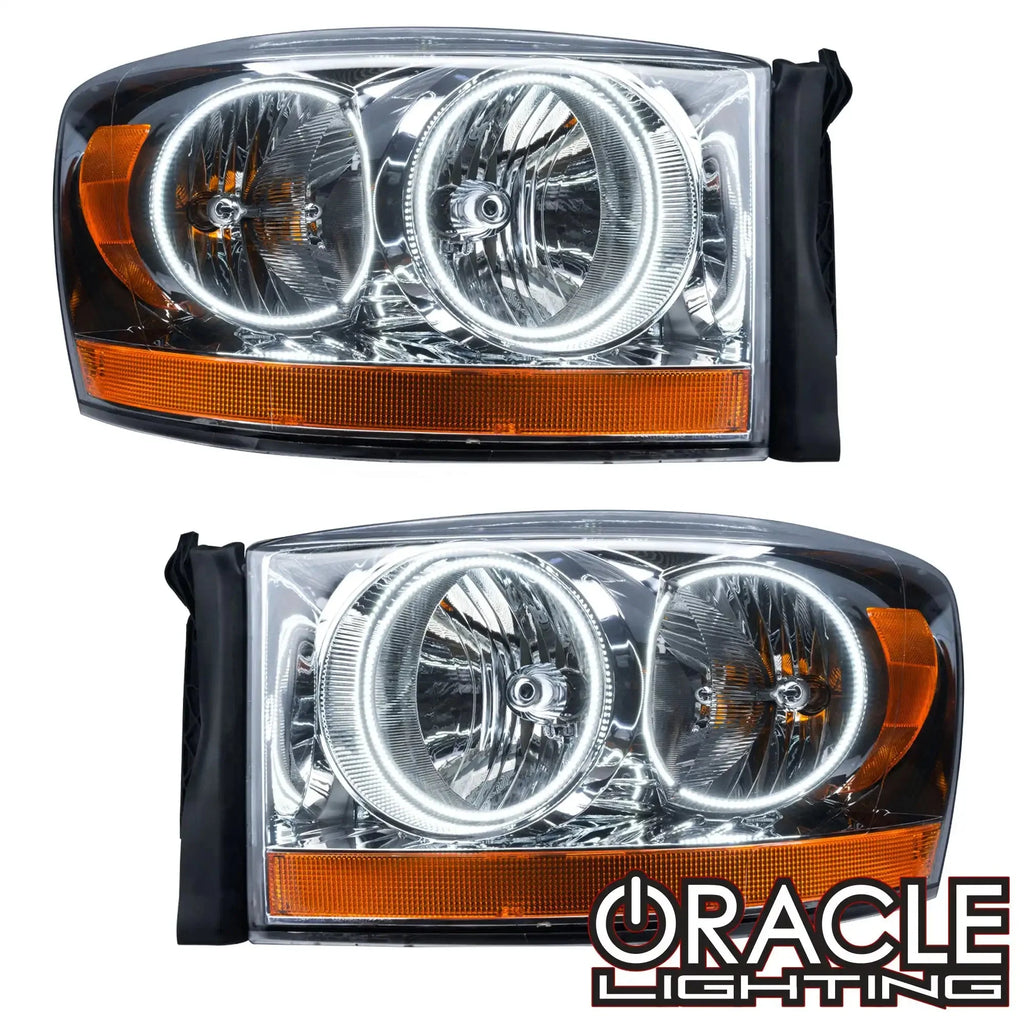 ORACLE Lighting 2006 Dodge Ram Pre-Assembled Halo Headlights - Chrome