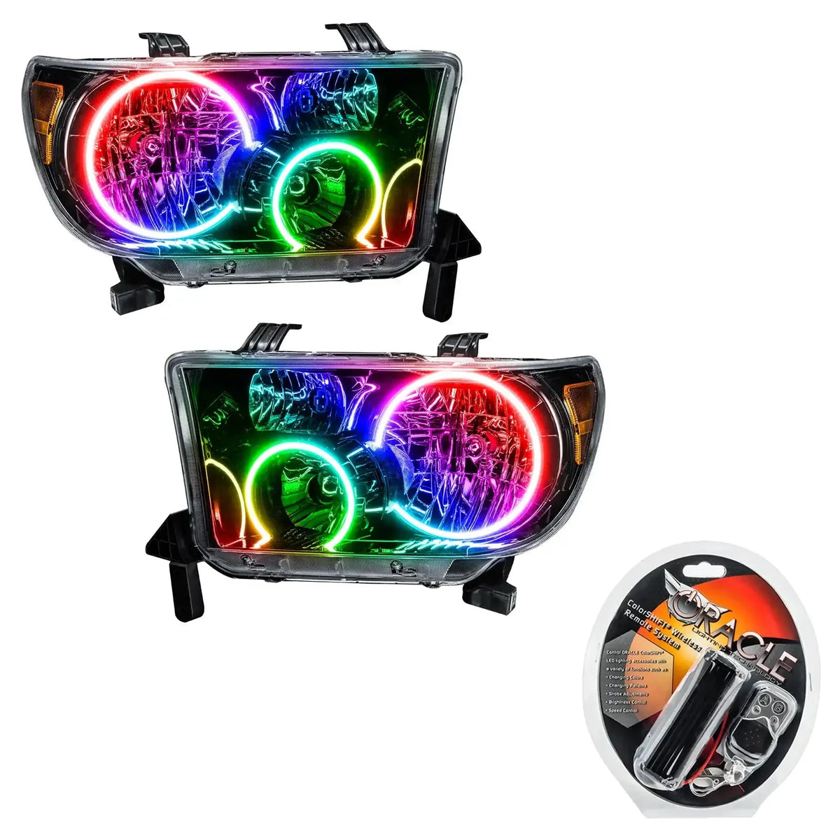 ORACLE Lighting 2007-2013 Toyota Tundra Pre-Assembled Halo Headlights - Black Housing