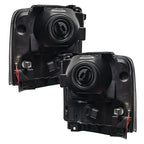 ORACLE Lighting 2005-2007 Ford F-250/F-350 Super Duty Pre-Assembled Halo Headlights - Black Housing