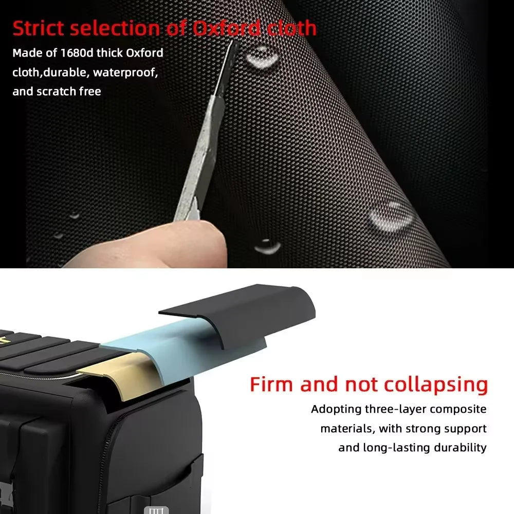 Universal Car Trunk Storage Organizer with Lid - 70L Oxford Cloth Folding Storage Box