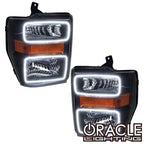 ORACLE Lighting 2008-2010 Ford F-250/F-350 Super Duty Pre-Assembled Halo Headlights - Black