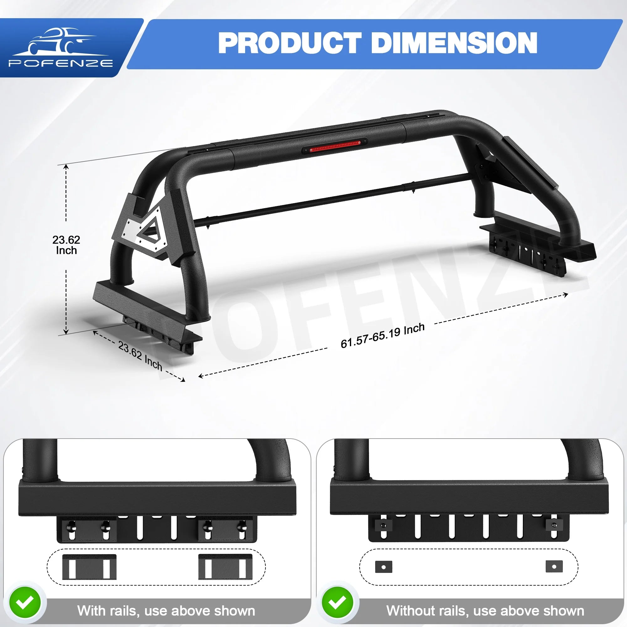 Adjustable Roll Bar - Chase Rack for Full-Size Trucks 