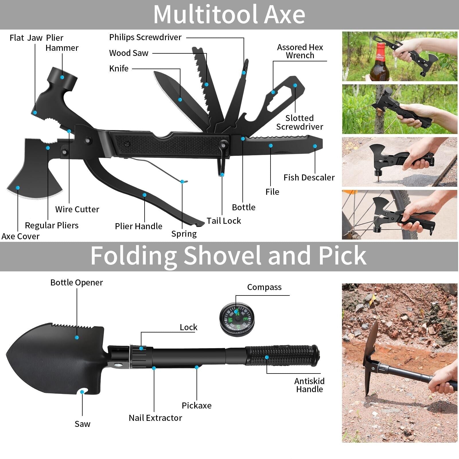 Survival Kit - 142 pcs, Professional Survival Equipment with Molle Pouch