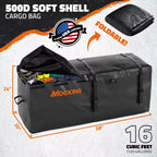 16 Cu Ft. Waterproof Hitch Cargo Carrier Bag (58 In. X 20 In. X 24 In.) with 3-Buckle Straps, Lock and Carry Case