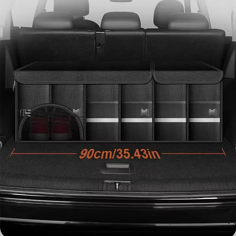 Foldable Trunk Storage Box Waterproof Oxford Cloth - Large Capacity - Car Organizer for Daily Use/Camping/Fishing 