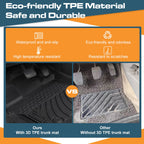 Floor Mats Liners for 2015-2025 Ford F-150/F-150 Lightning Super Crew Cab TPE