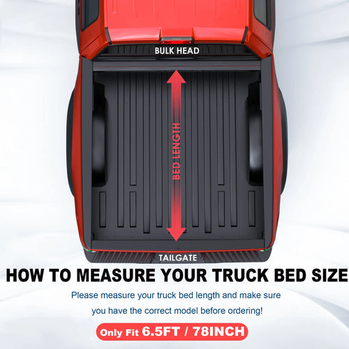 4-Fold 6.5FT Bed Soft Tonneau Cover for 2015-2024 Ford F150 Truck Bed Cover Waterproof