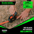 Rhino USA 1-Inch x 10-Foot Retractable Ratchet Straps (Set of 4) - Orange