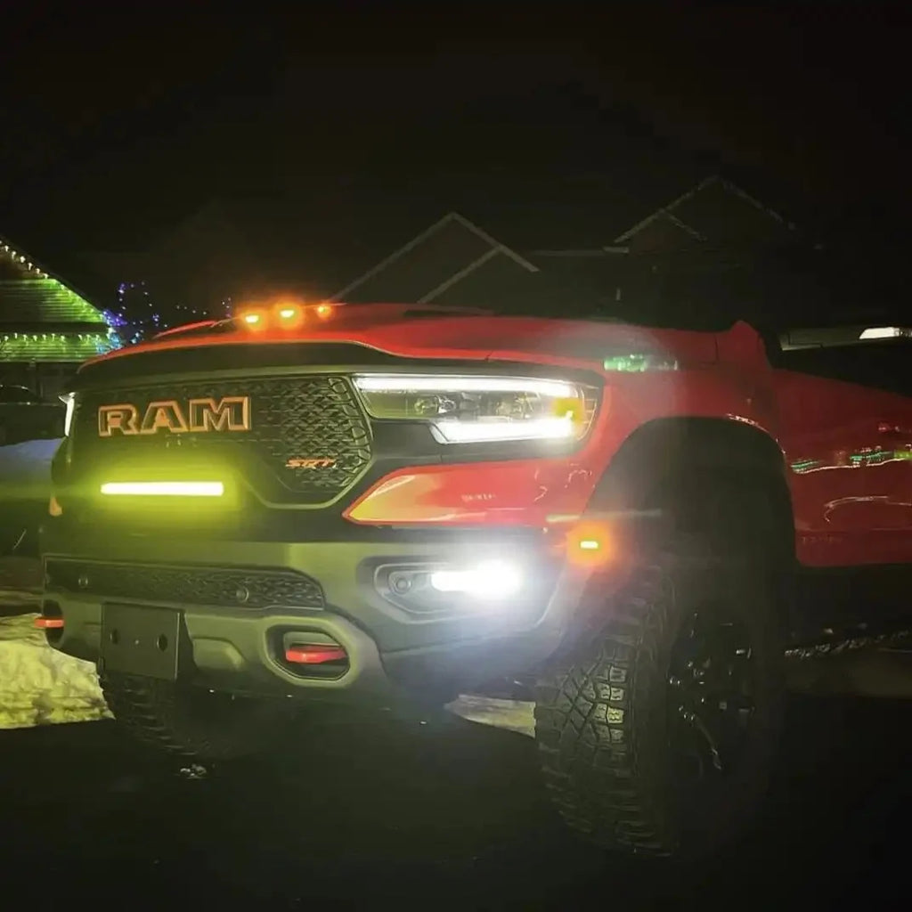 2019-2026 RAM Rebel/TRX/RHO Front Bumper Flush LED Light Bar | 100W 12,000 Lumens