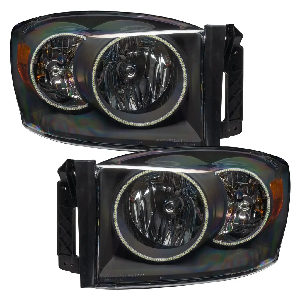 ORACLE Lighting 2007-2008 Dodge Ram Pre-Assembled Halo Headlights - Black