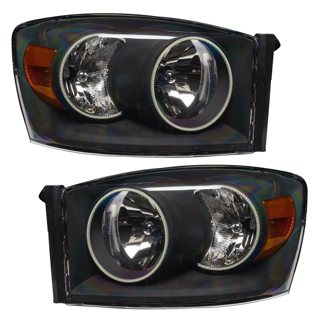 ORACLE Lighting 2007-2008 Dodge Ram Pre-Assembled Halo Headlights - Black