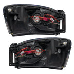 ORACLE Lighting 2007-2008 Dodge Ram Pre-Assembled Halo Headlights - Black