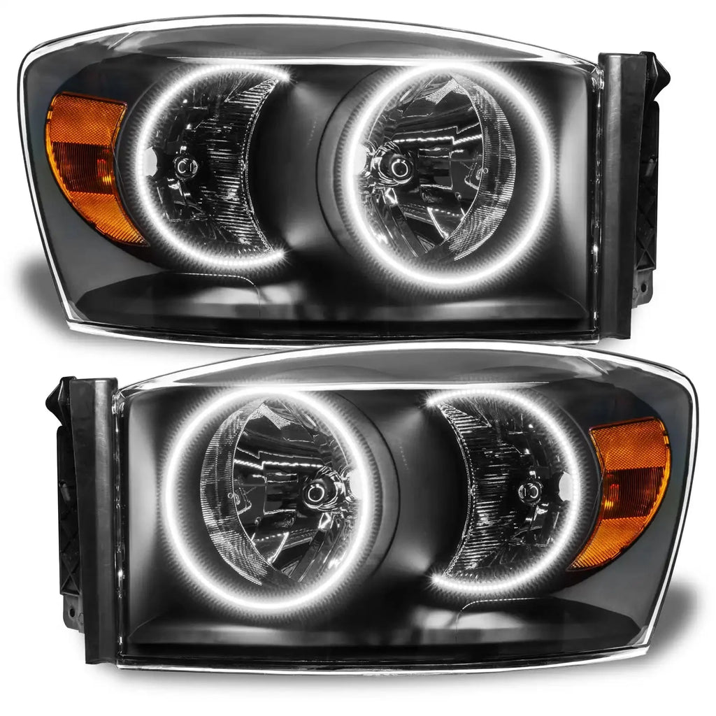 ORACLE Lighting 2007-2008 Dodge Ram Pre-Assembled Halo Headlights - Black