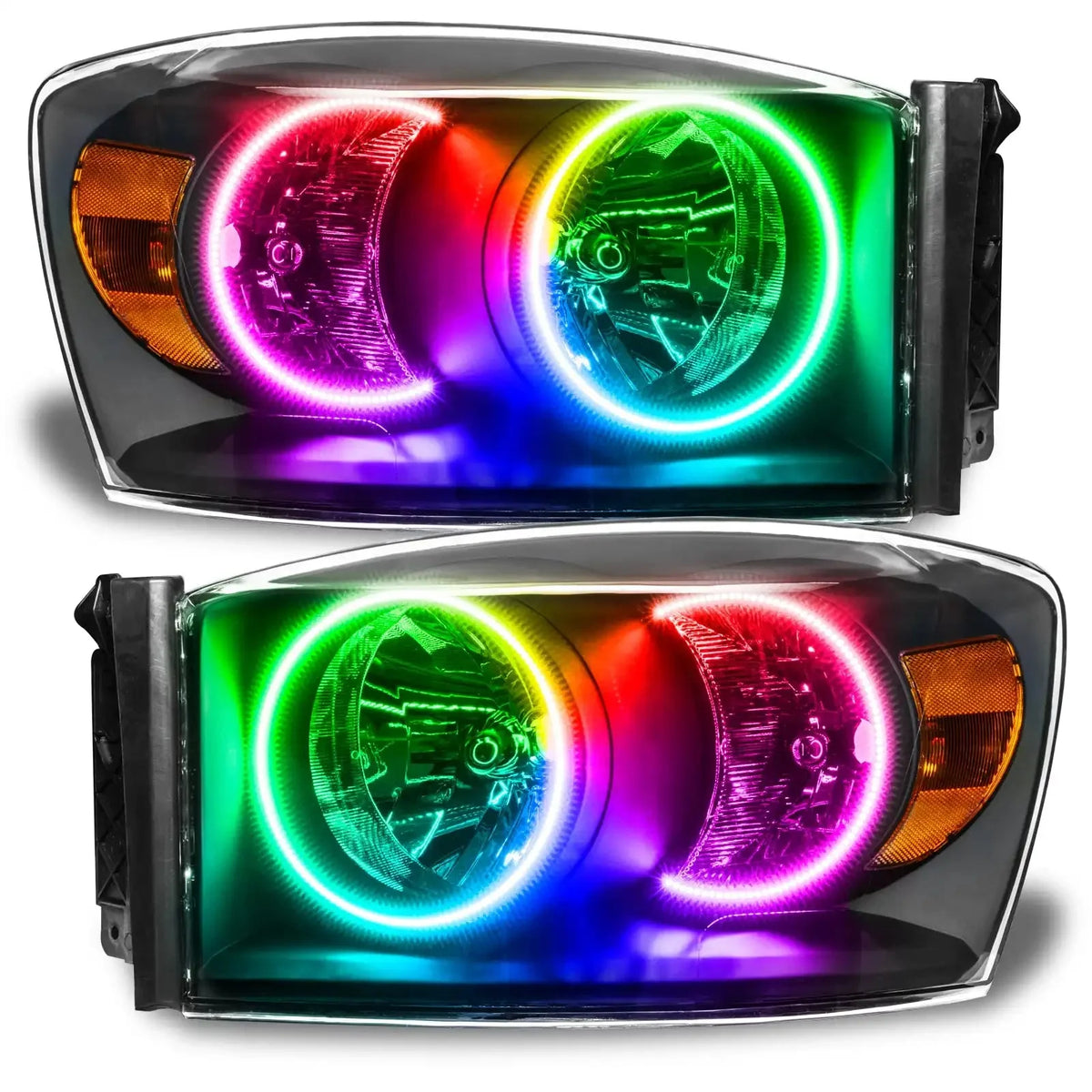 ORACLE Lighting 2007-2008 Dodge Ram Pre-Assembled Halo Headlights - Black