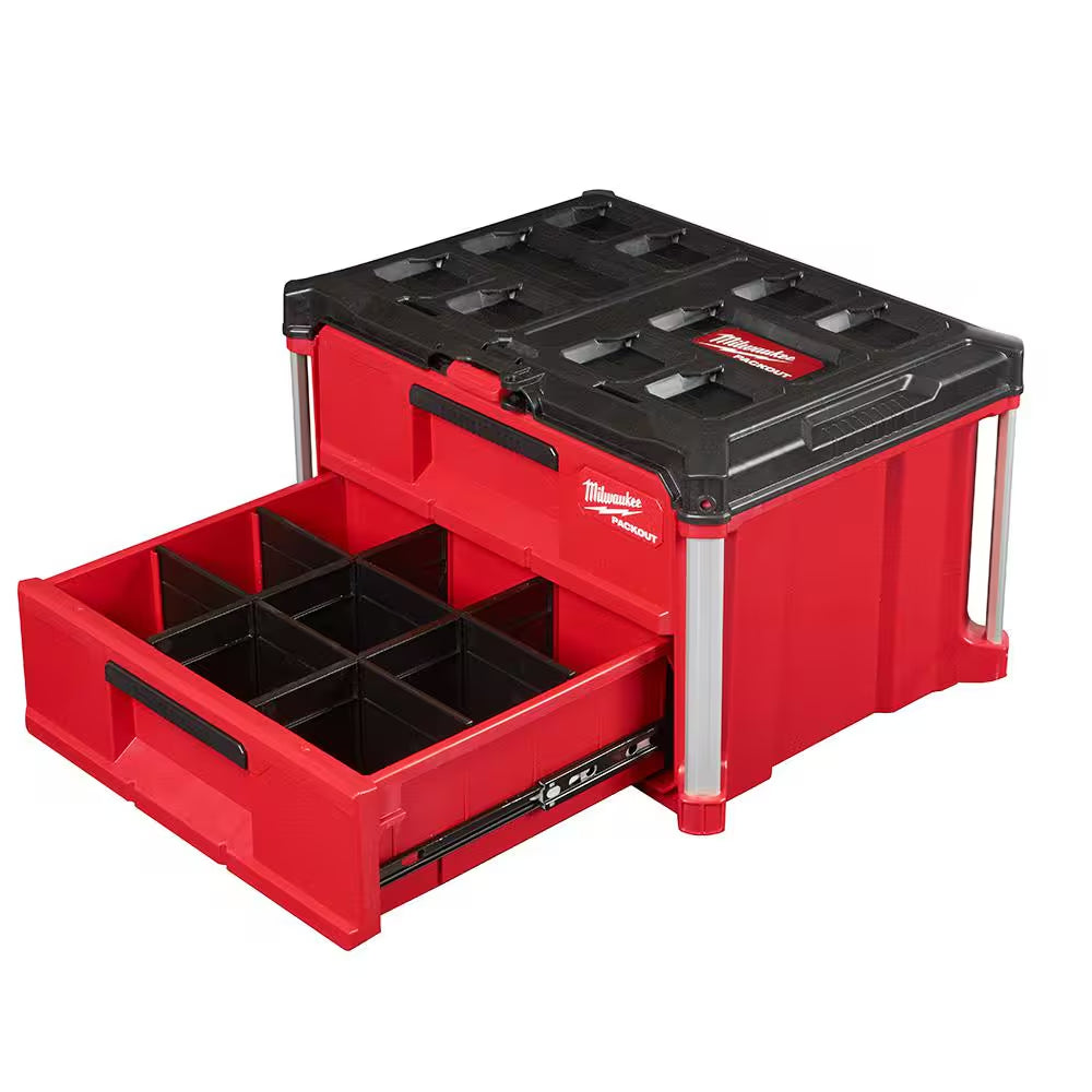 PACKOUT 22 In. 2-Drawer Tool Box with Metal Reinforced Corners