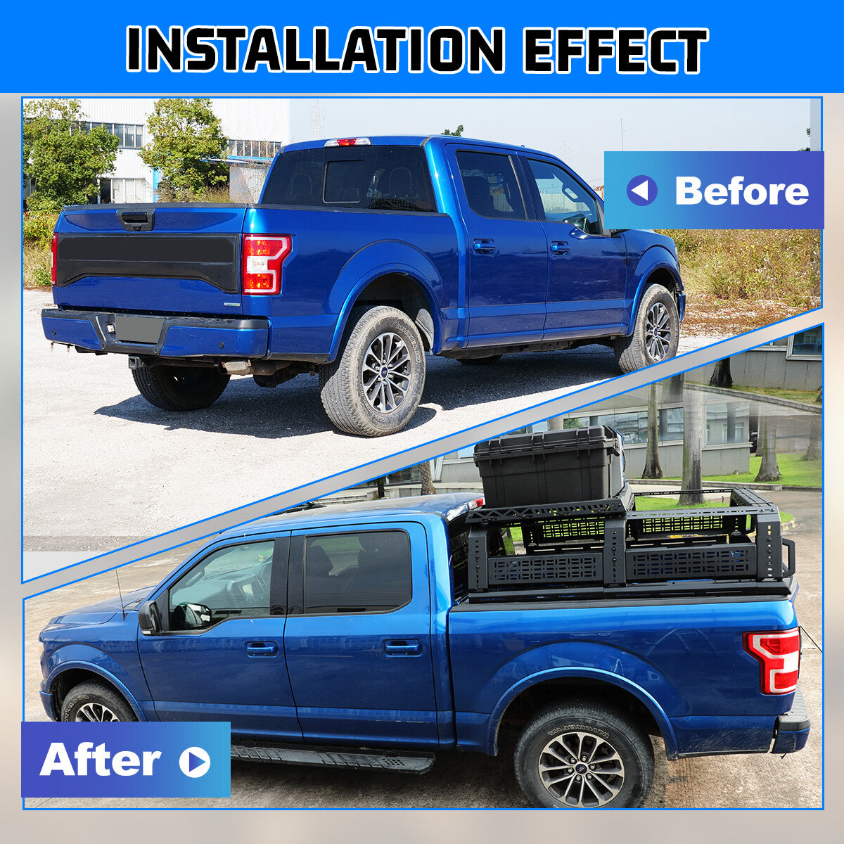 Modular Adjustable Overland Bed Rack Roll Bar for Chevy Ford Toyota Dodge Nissan