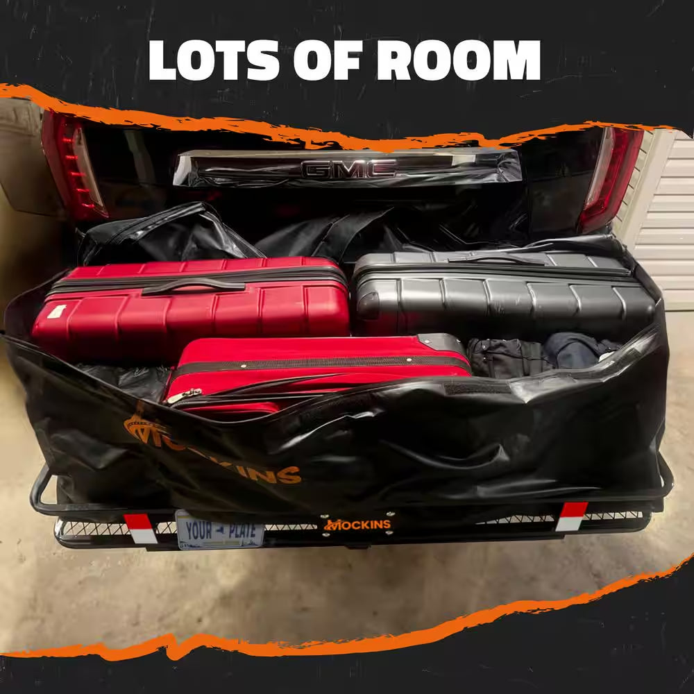 16 Cu Ft. Waterproof Hitch Cargo Carrier Bag (58 In. X 20 In. X 24 In.) with 3-Buckle Straps, Lock and Carry Case