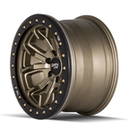 Dirty Life 9303 DT-1 17x9 / 6x139.7 BP / -12mm Offset / 106mm Hub Satin Gold Wheel - Beadlock