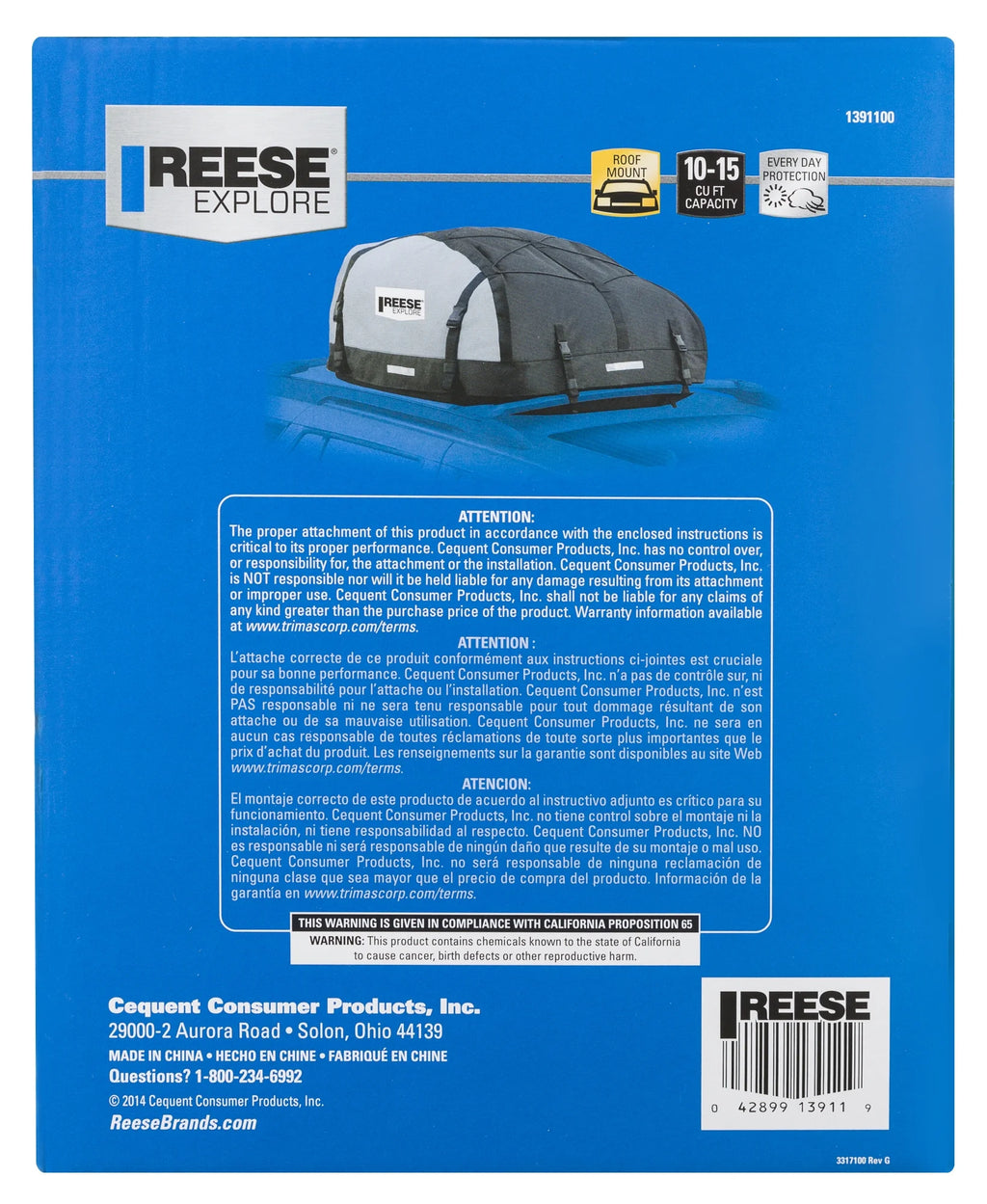 Power Expandable Rooftop Cargo Bag