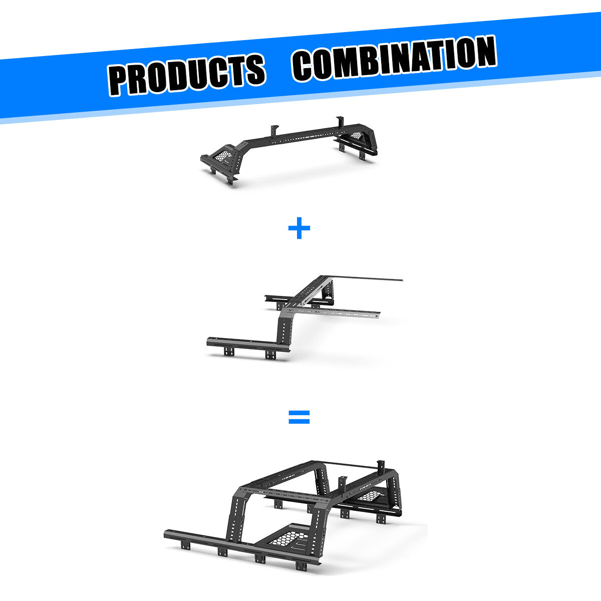 Modular Adjustable Overland Bed Rack Roll Bar for Chevy Ford Toyota Dodge Nissan