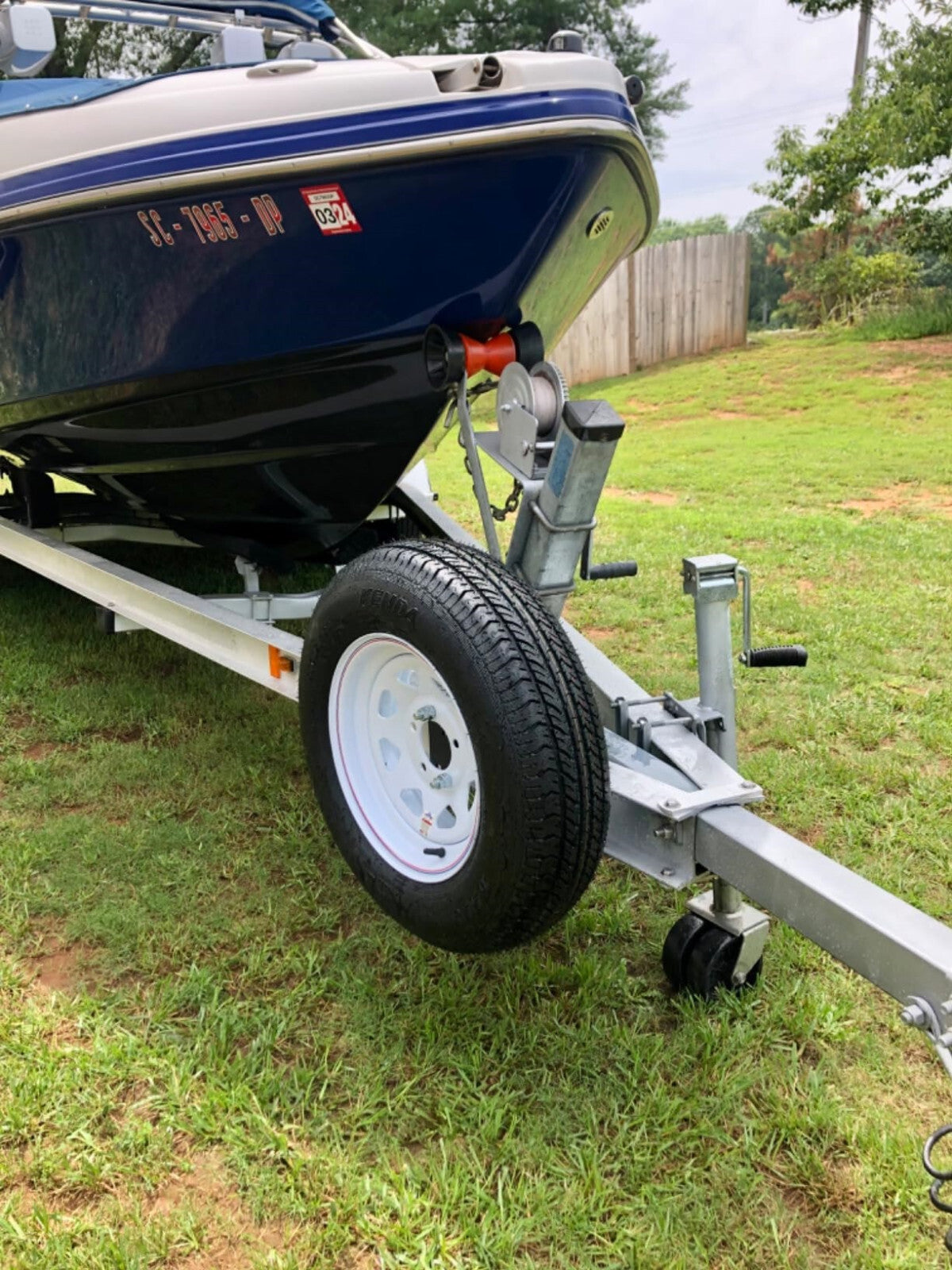 Trailer Spare Tire Side Mount Tire Carrier Wheel Holder Camper RV Boat Tire Rack