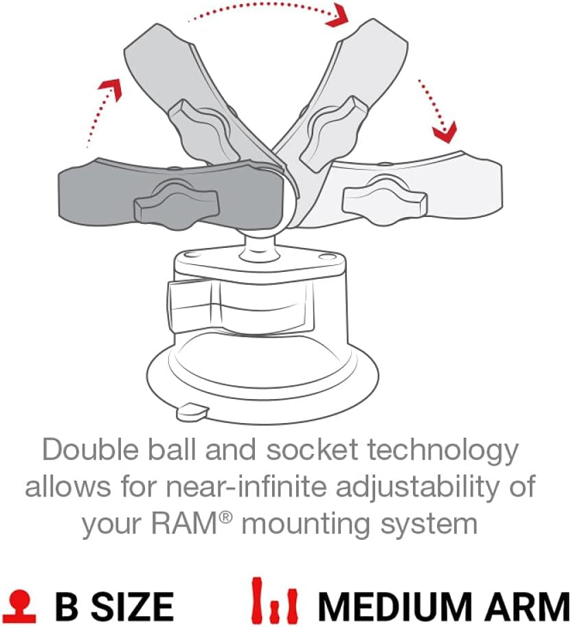 X-Grip Cell Phone Mount with RAM Twist-Lock Suction Cup Base (RAM-B-166-UN10U) 