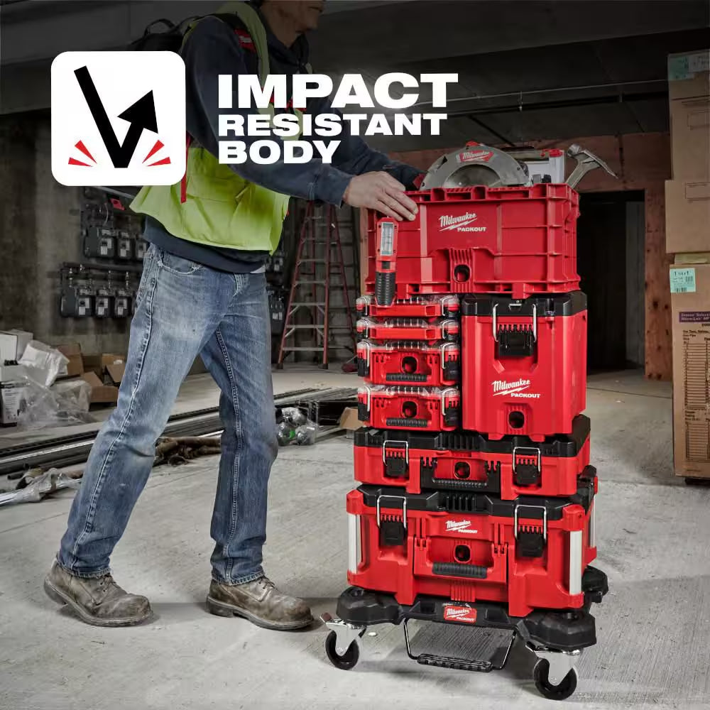 PACKOUT 10 In. Compact Portable Tool Box with Adjustable Dividers and Interior Storage Tray