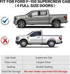 Floor Mats Liners for 2015-2025 Ford F-150/F-150 Lightning Super Crew Cab TPE