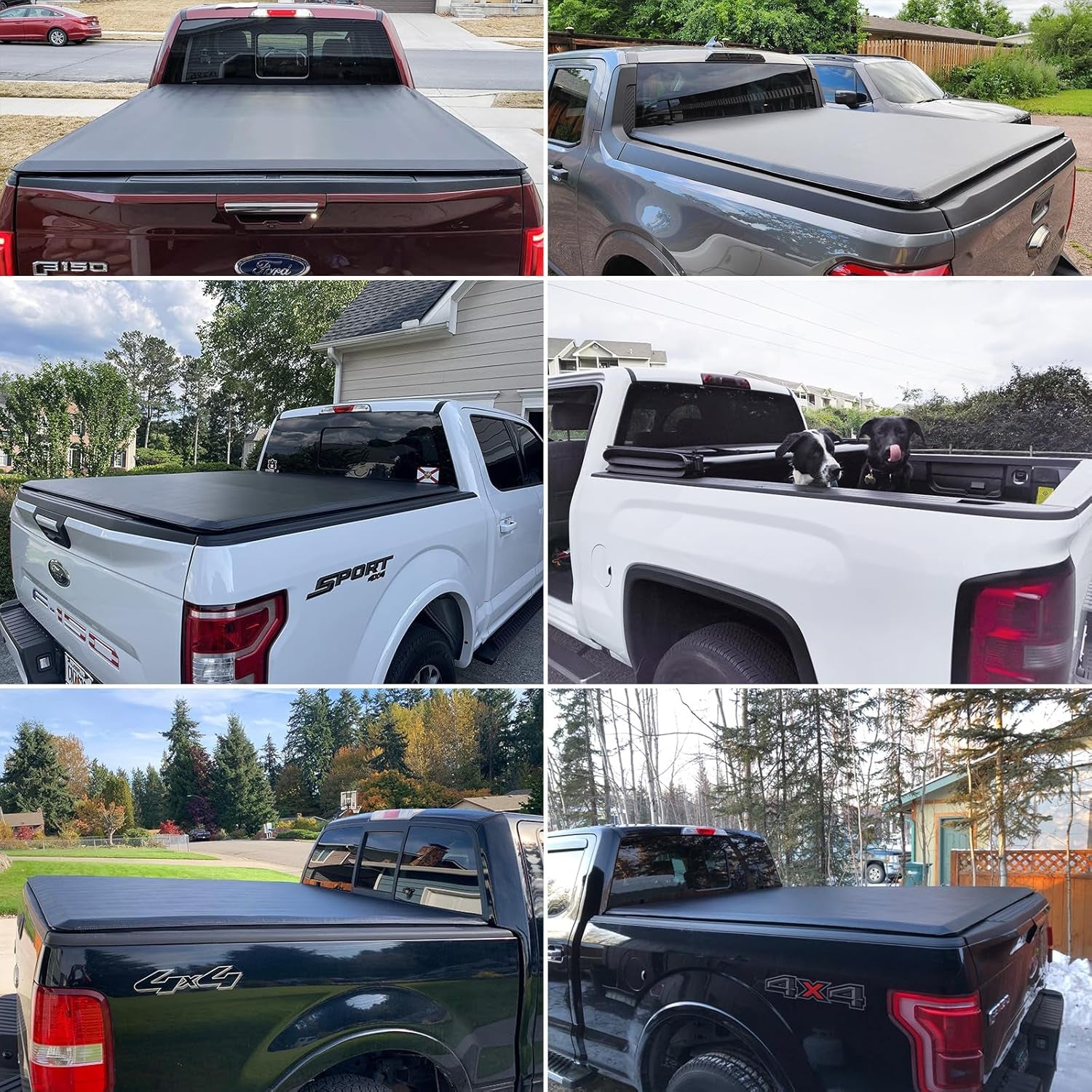 Vinyl Soft Tri-Fold Truck Bed Tonneau Cover for 2015-2025 Ford F-150 5.5Ft 67.1In Bed