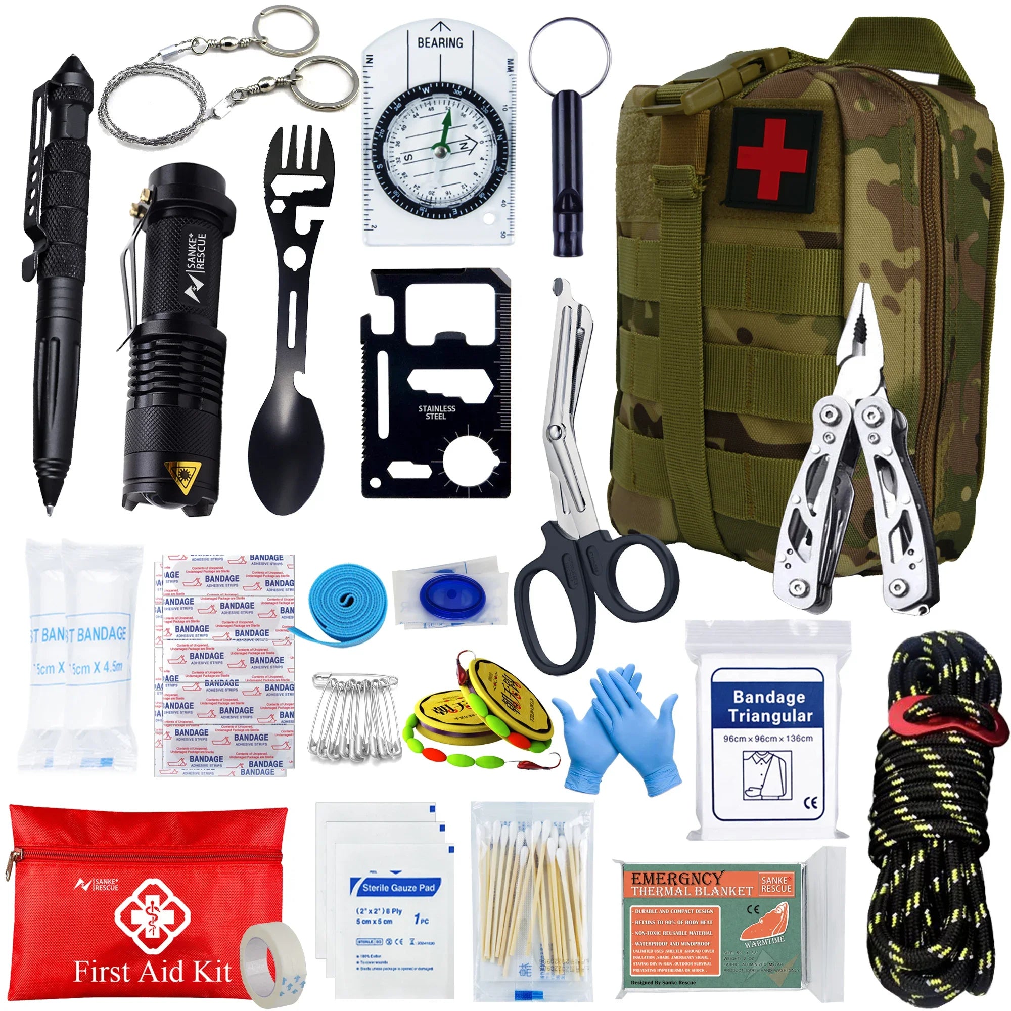 Ultimate Tactical First Aid Kit - Essential Survival Gear for Car, Camping, and Outdoor Adventures