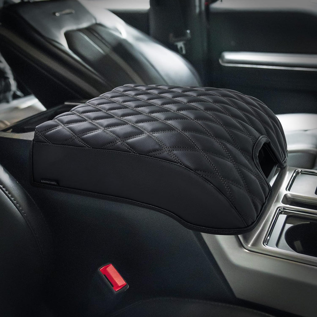 F150 Center Console Cover, Thick Armrest Cushion, Interior Accessories,  (2015~2020)