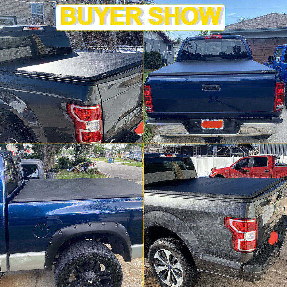 5.8FT Truck Bed Tonneau Cover 4-Fold for 2019-2026 Chevrolet Silverado 1500