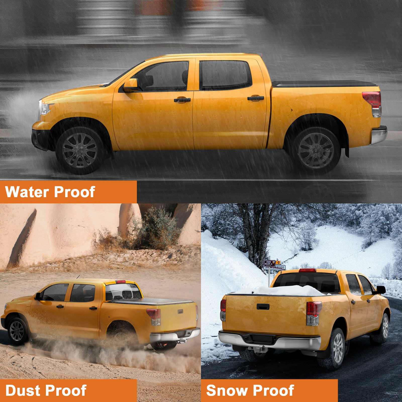 5.8FT Truck Bed Tonneau Cover 4-Fold for 2019-2026 Chevrolet Silverado 1500