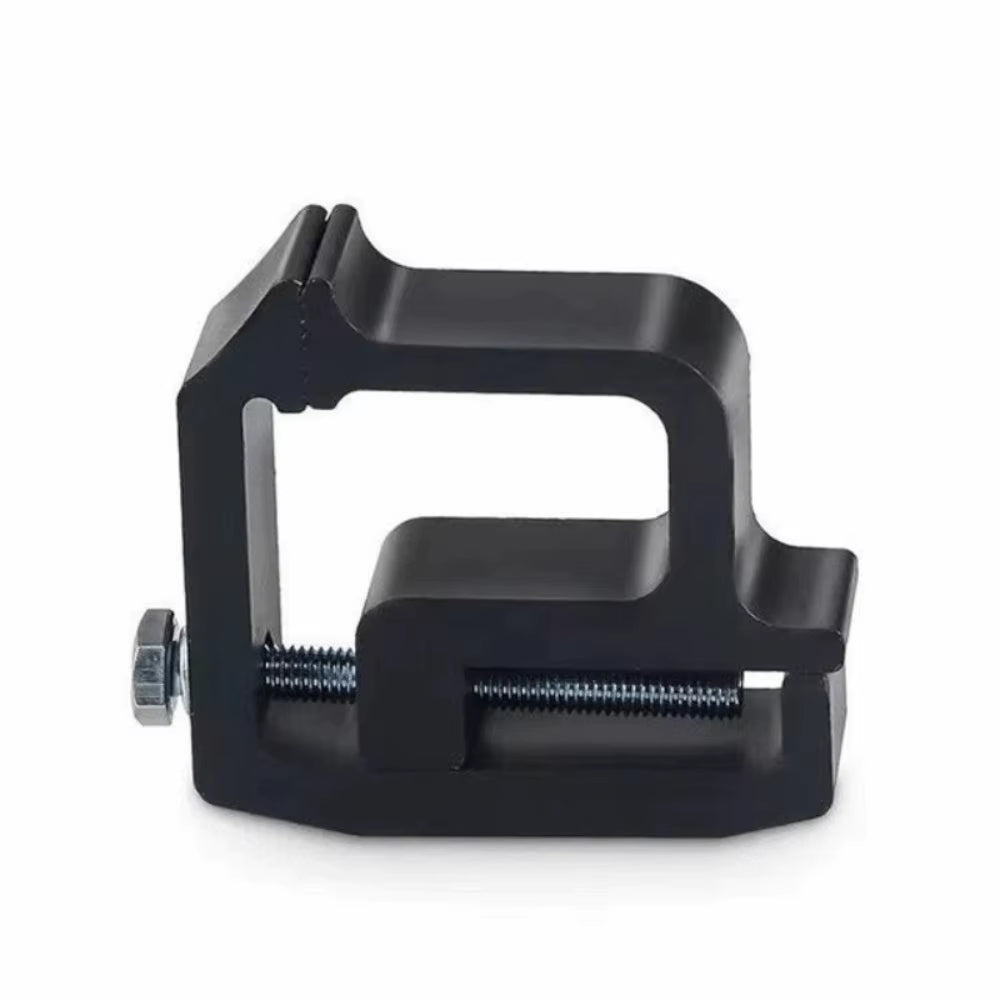 Heavy-Duty Aluminum Truck Canopy Mounting Clamps for Secure Camper Shell Installation - Black/Silver Finish