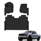 Floor Mats Liners for 2015-2025 Ford F-150/F-150 Lightning Super Crew Cab TPE