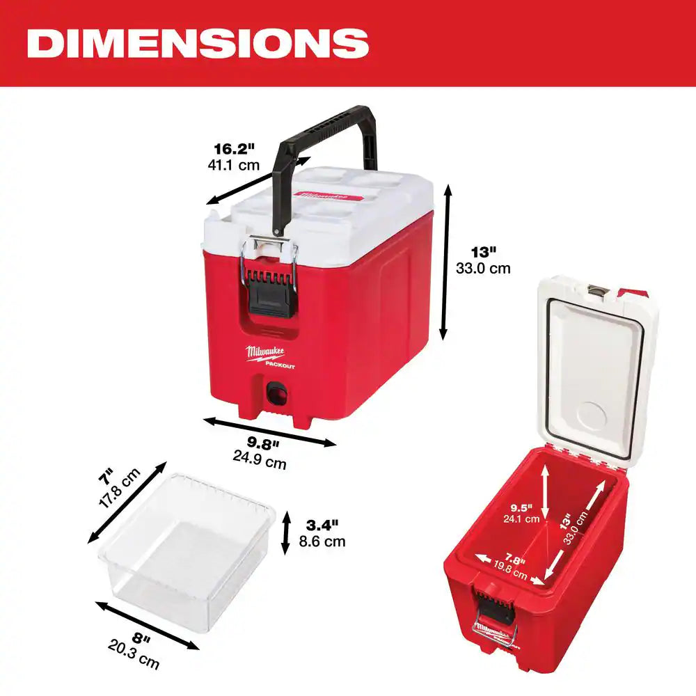PACKOUT 10 In. Red 16 Qt. Compact Cooler