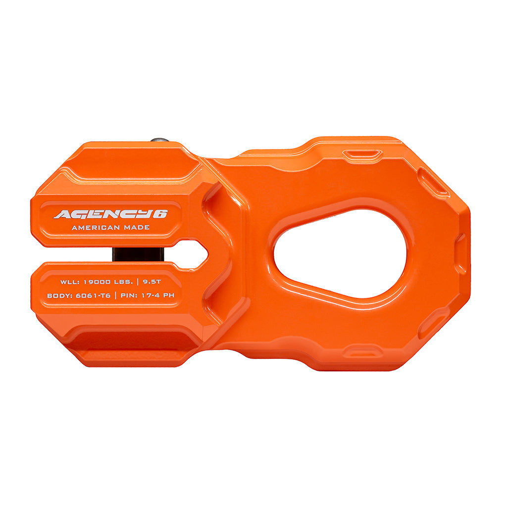 Billet Winch Shackle - Orange