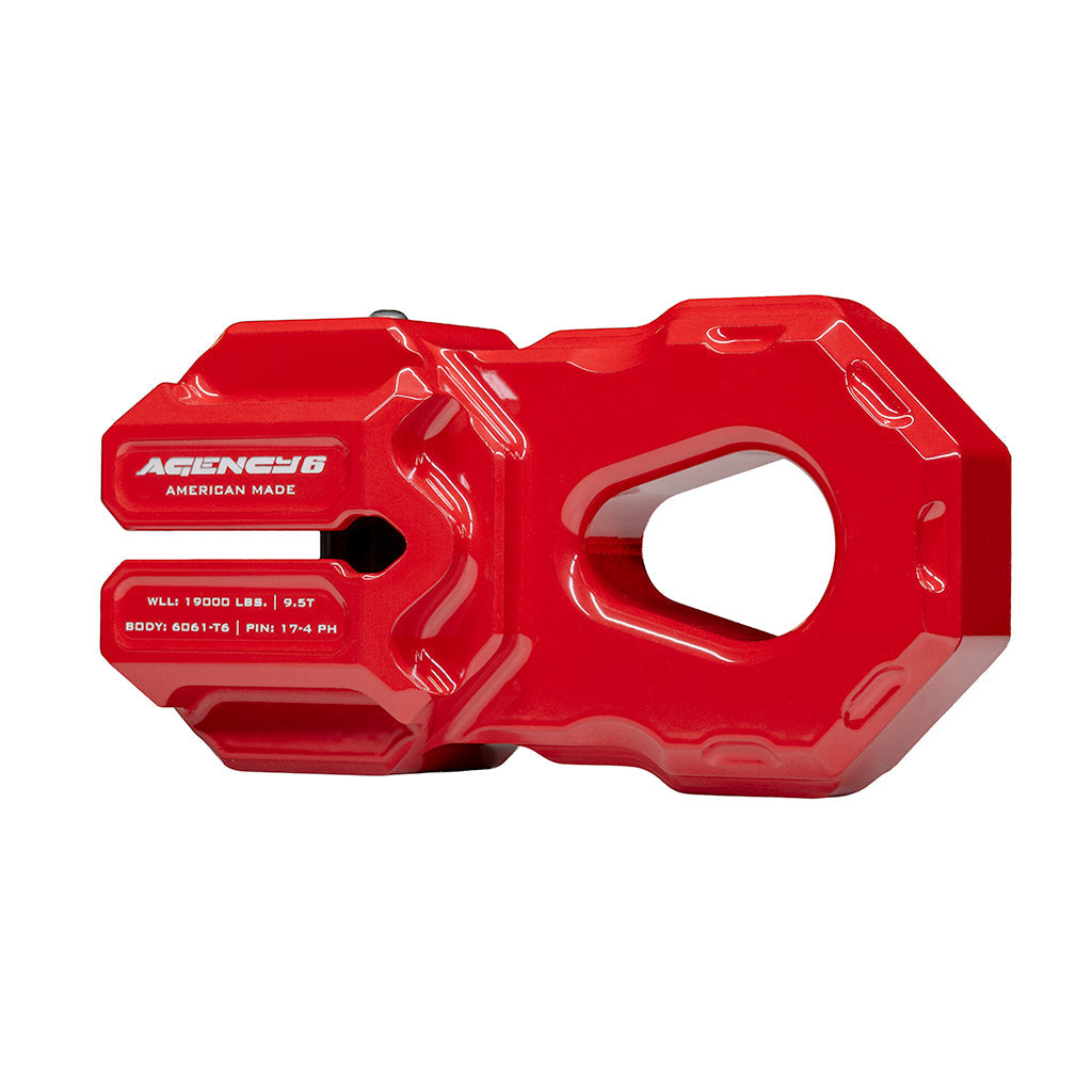 Billet Winch Shackle - Red