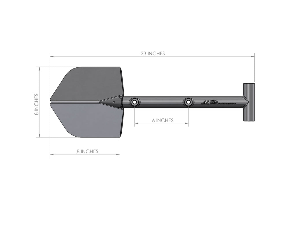 A6™ Adventure Mini Shovel (AMS-1) - Orange