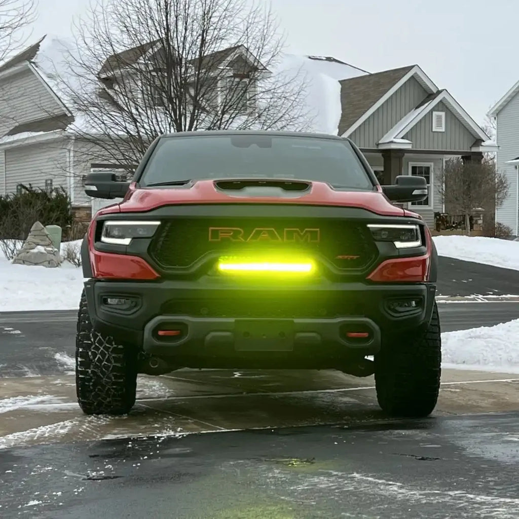 2019-2026 RAM Rebel/TRX/RHO Front Bumper Flush LED Light Bar | 100W 12,000 Lumens