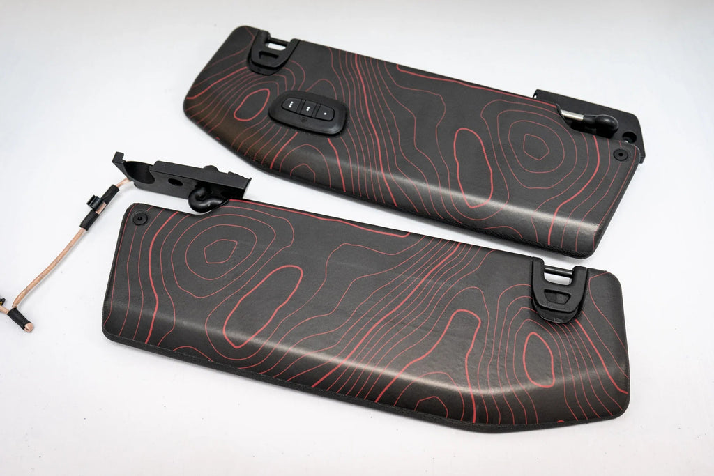 Topographic Map Sun Visor Overlays - 2018+ Wrangler JL / Gladiator JT