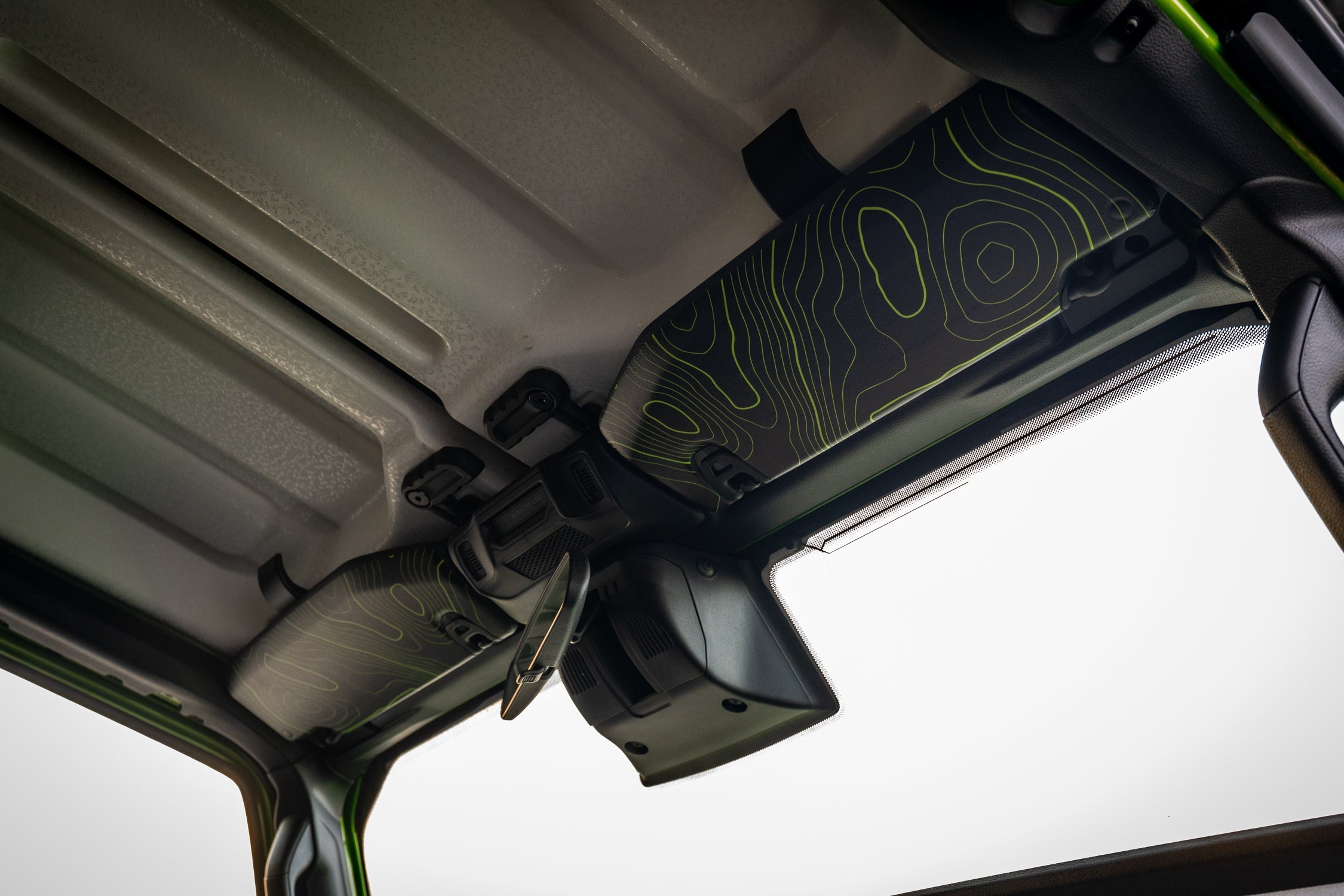 Topographic Map Sun Visor Overlays - 2018+ Wrangler JL / Gladiator JT
