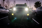Acrylic Fog Light Lenses (Yellow / Amber) - 2024+ Wrangler JL / Gladiator JT (Plastic Bumper)
