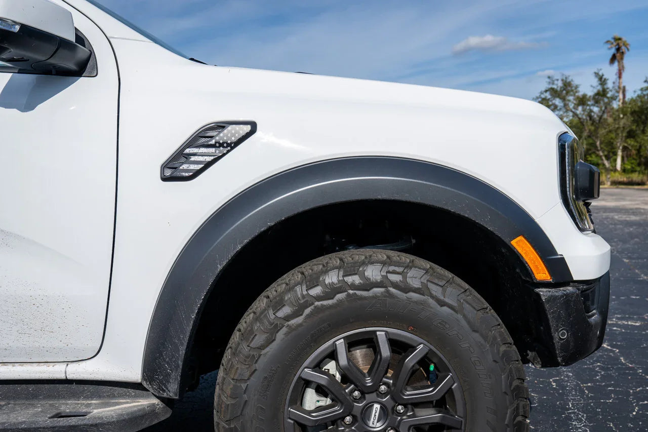 American Flag Fender Vent Overlays - 2024+ Ranger Raptor