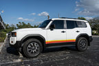 American Flag Rear Window Overlays V2 (Perforated) - 2024+ Land Cruiser