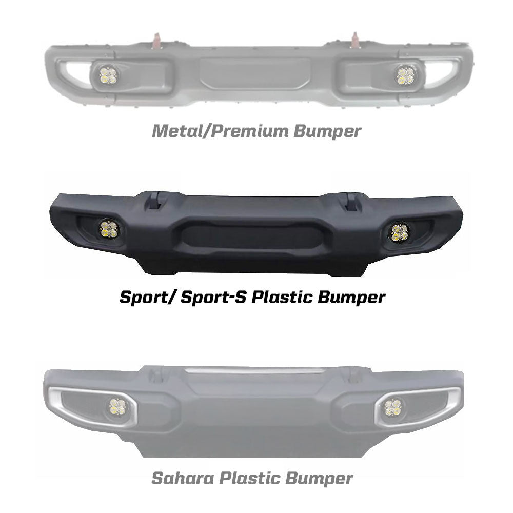 Baja Designs Jeep JL/JT Squadron-R SAE Fog Pocket Light Kit - Amber