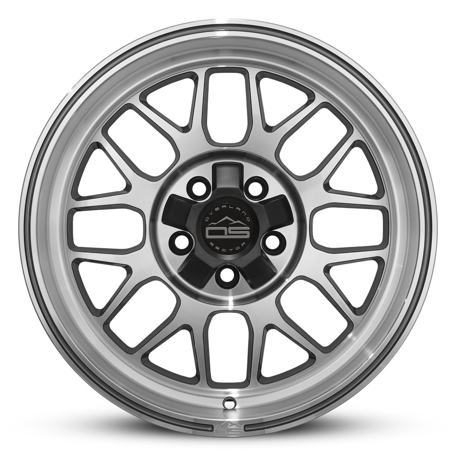 Overland Sector Hyperdrive Flow Formed 17x8.5 +25 5x108/5x114.3 73.1mm Gloss Gun Metal/Machined Face